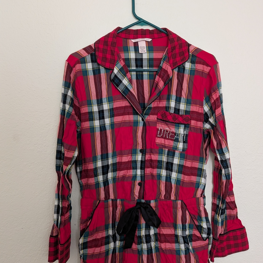 Victoria's Secret Red Plaid Pajama Top